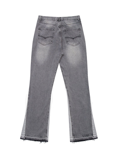 GREY SPLIT FLARE DENIM Denim | STREETWEAR APPAREL | UNDEVELOPED