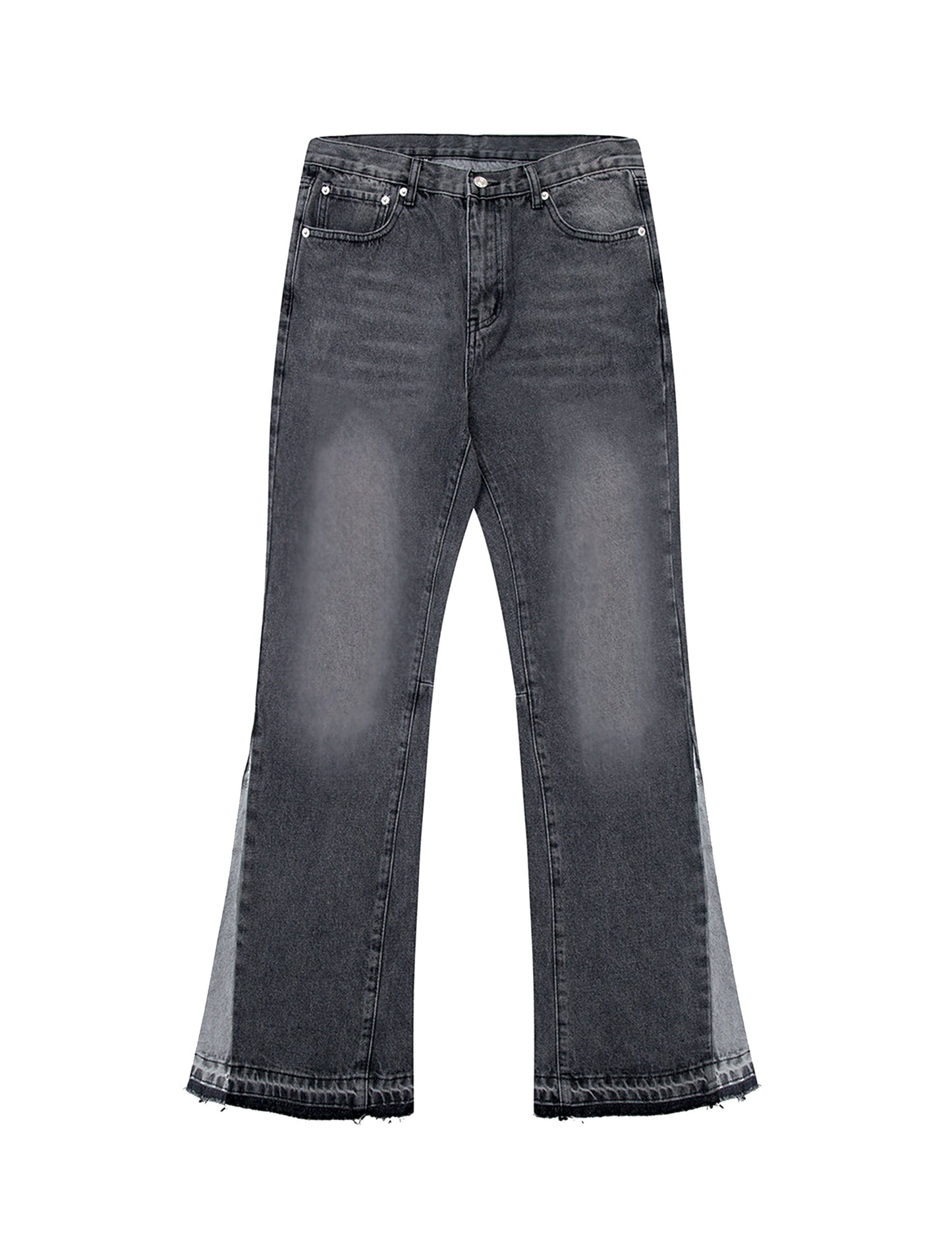 CHARCOAL SPLIT FLARE DENIM Denim | STREETWEAR APPAREL | UNDEVELOPED