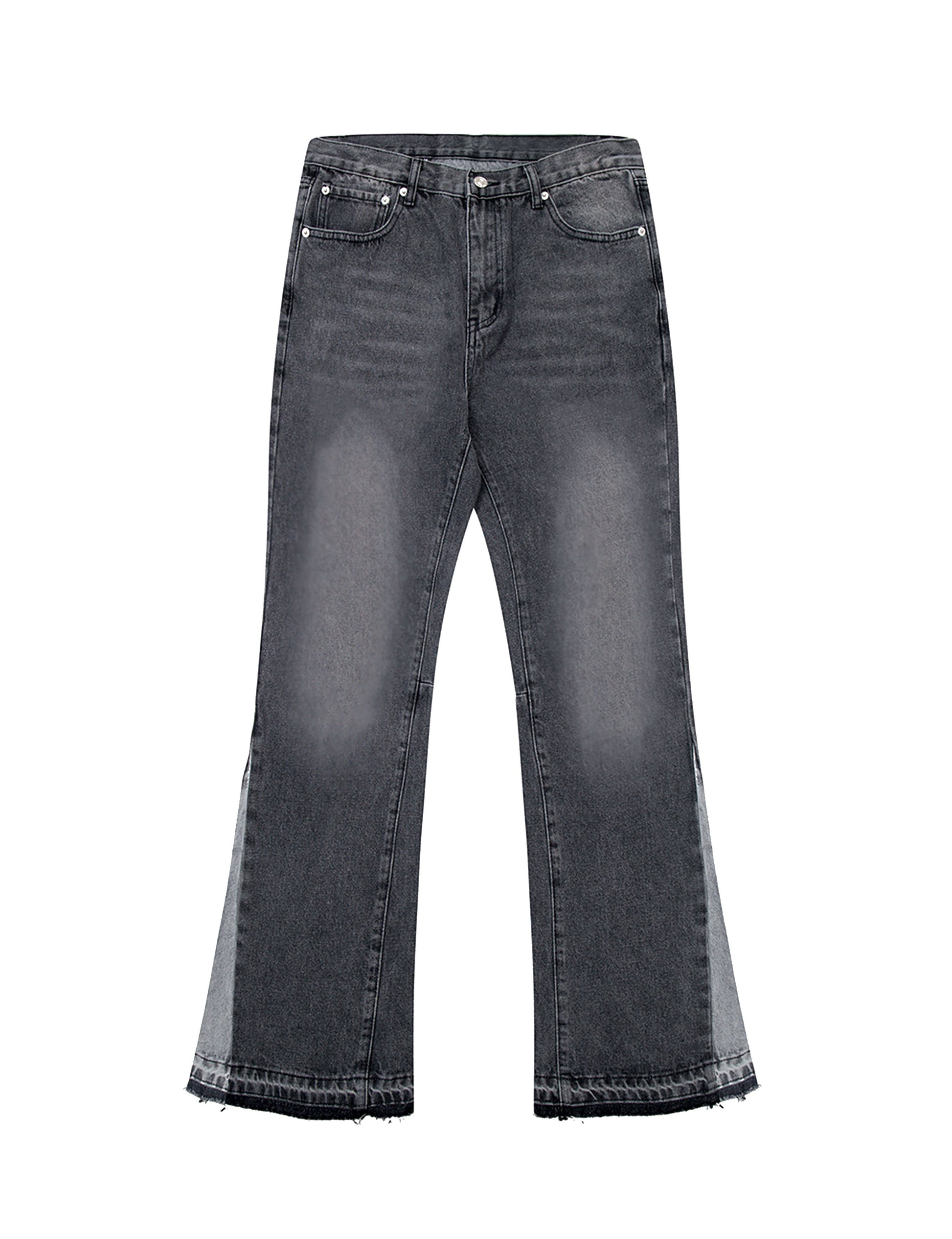 CHARCOAL SPLIT FLARE DENIM Denim | STREETWEAR APPAREL | UNDEVELOPED