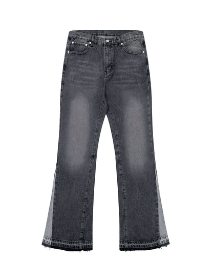 CHARCOAL SPLIT FLARE DENIM Denim | STREETWEAR APPAREL | UNDEVELOPED
