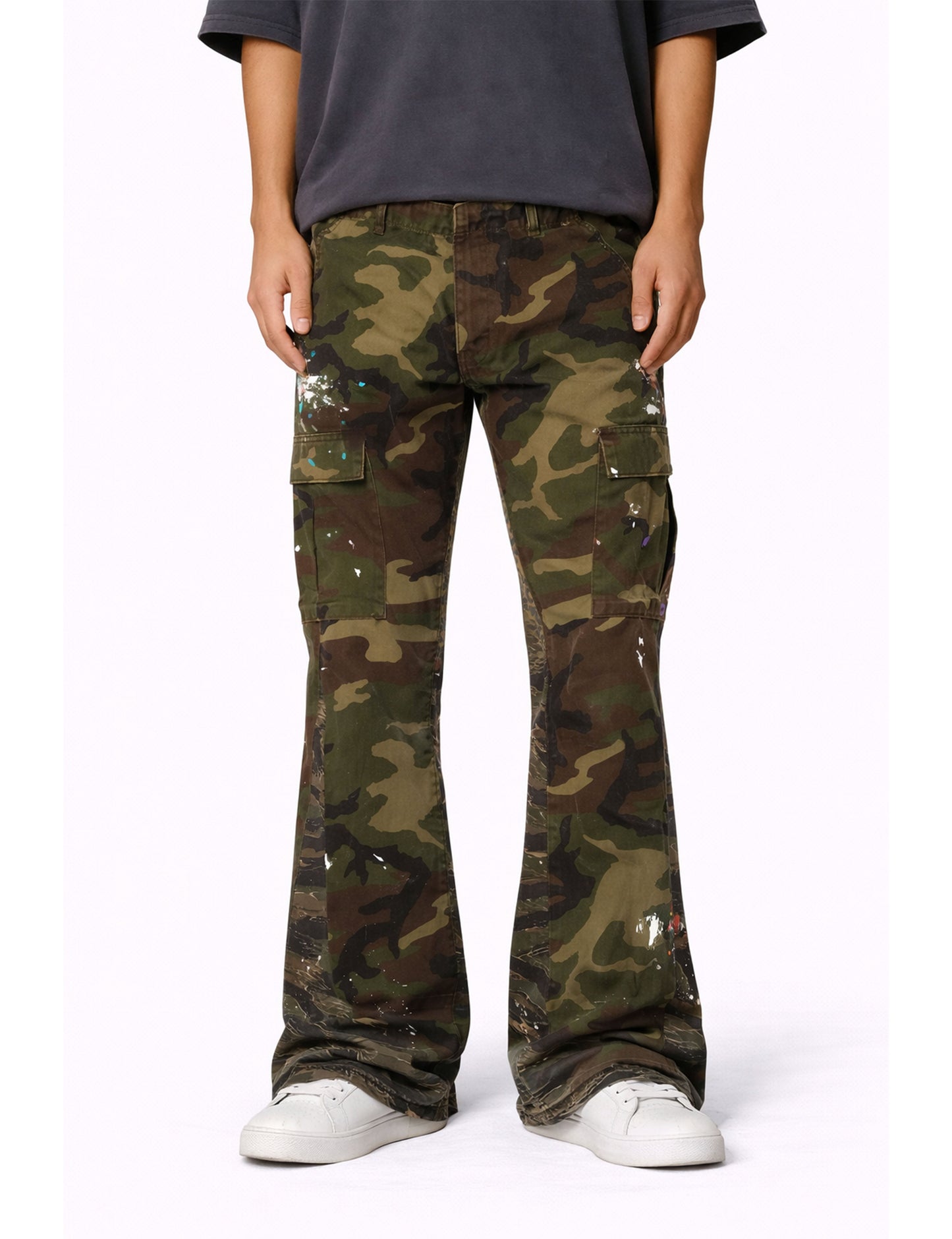 CAMO SPLIT FLARE DENIM Denim | STREETWEAR APPAREL | UNDEVELOPED