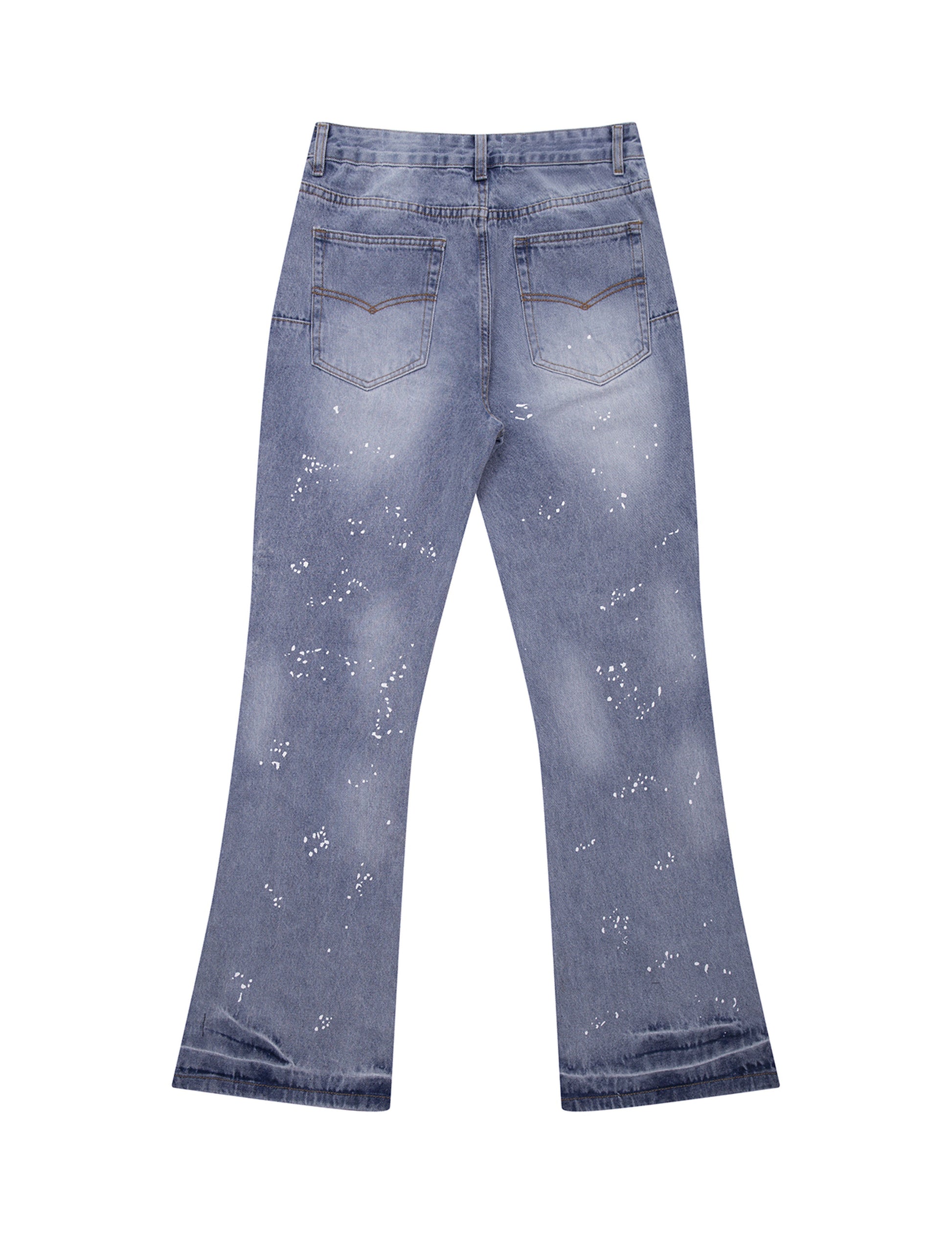 AZUL DISTRESSED SPLIT FLARE DENIM Denim | STREETWEAR APPAREL | UNDEVELOPED