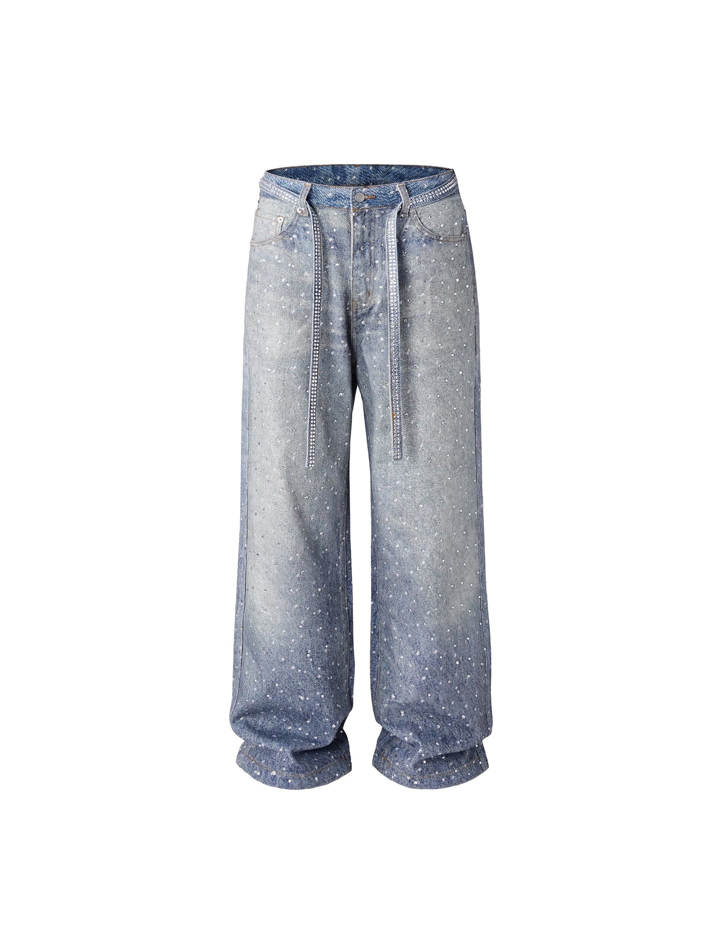 AZUL RHINESTONE DENIM (UNISEX) Denim | STREETWEAR APPAREL | UNDEVELOPED