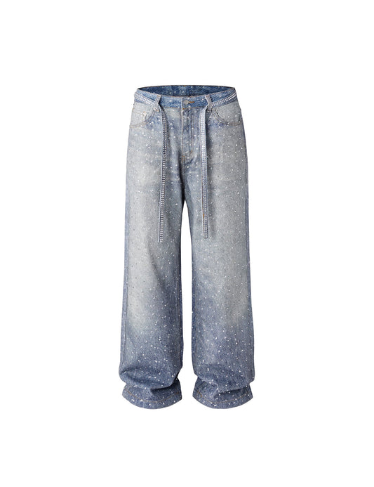 AZUL RHINESTONE DENIM (UNISEX) Denim | STREETWEAR APPAREL | UNDEVELOPED