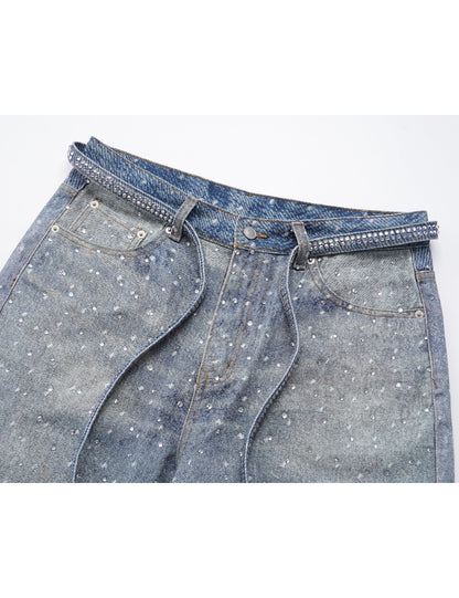 AZUL RHINESTONE DENIM (UNISEX) Denim | STREETWEAR APPAREL | UNDEVELOPED