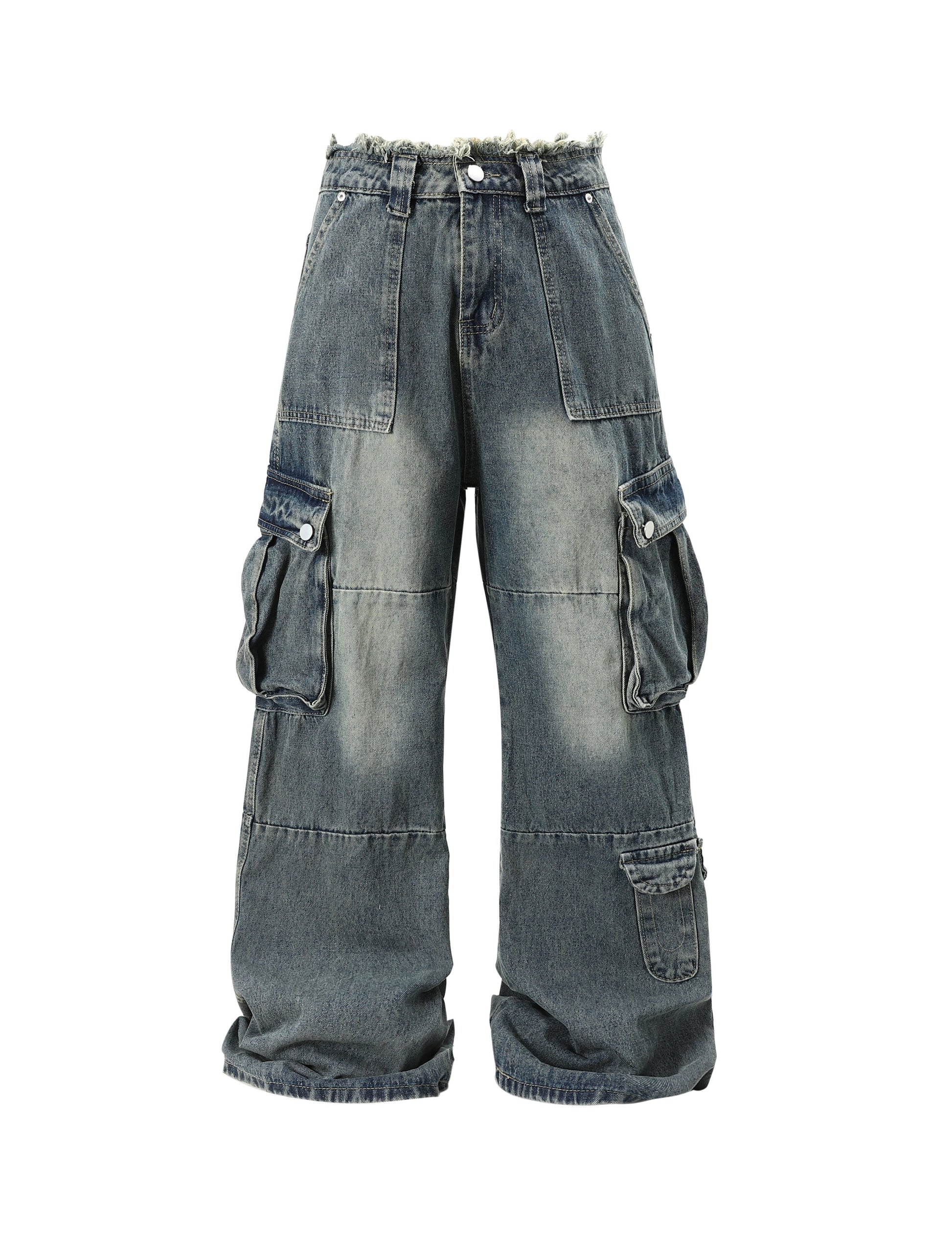 AZUL DISTRESSED CARGO DENIM Cargo Pants | STREETWEAR APPAREL | UNDEVELOPED