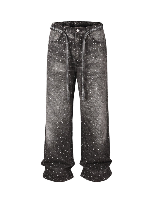 NOIR RHINESTONE DENIM (UNISEX) Denim | STREETWEAR APPAREL | UNDEVELOPED