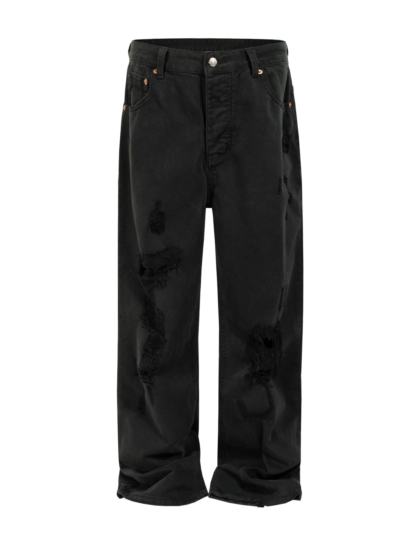 NOIR DESTROYED WORK PANTS Pants | STREETWEAR APPAREL | UNDEVELOPED