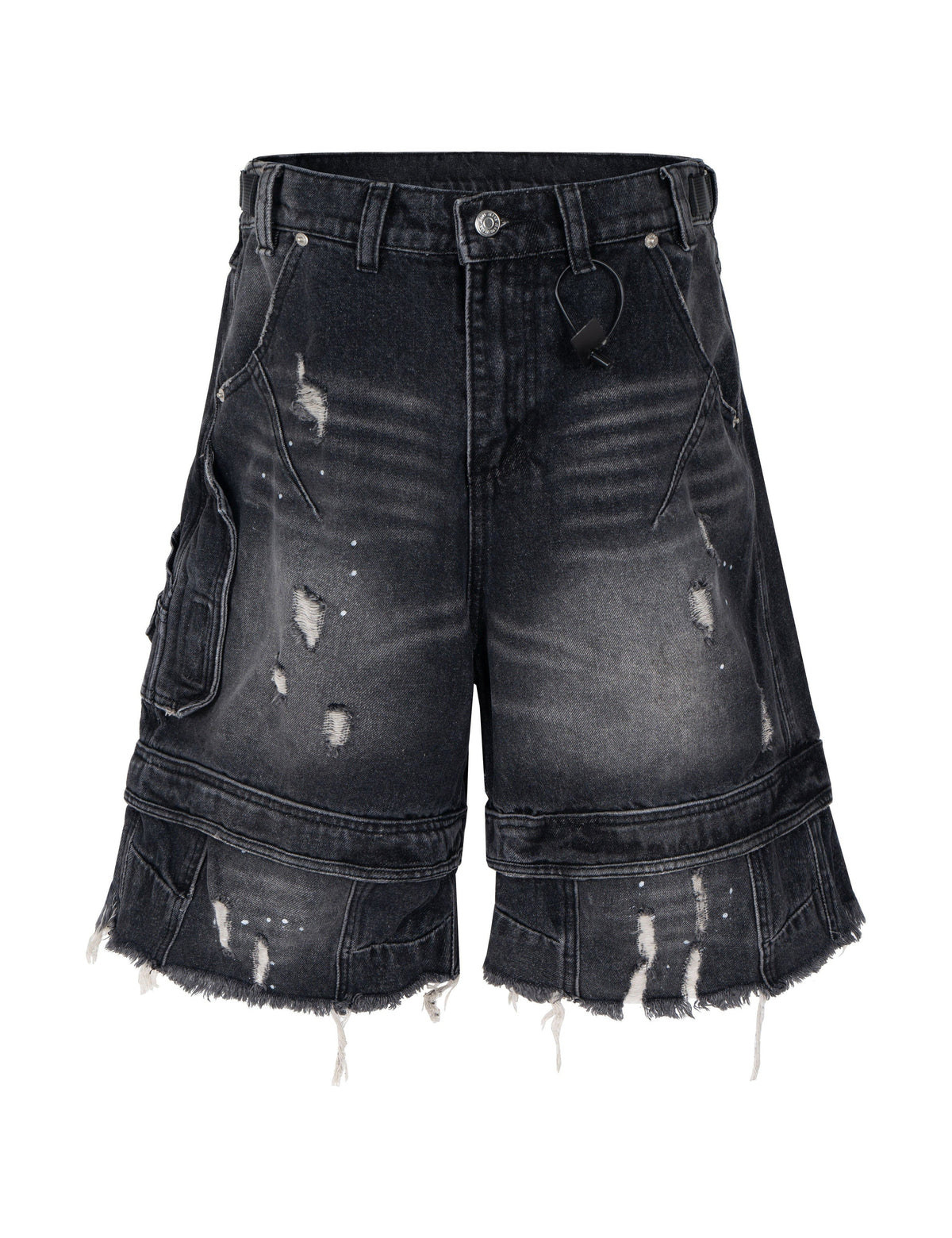 NOIR DISTRESSED CARGO SHORTS Cargo Shorts | STREETWEAR APPAREL | UNDEVELOPED
