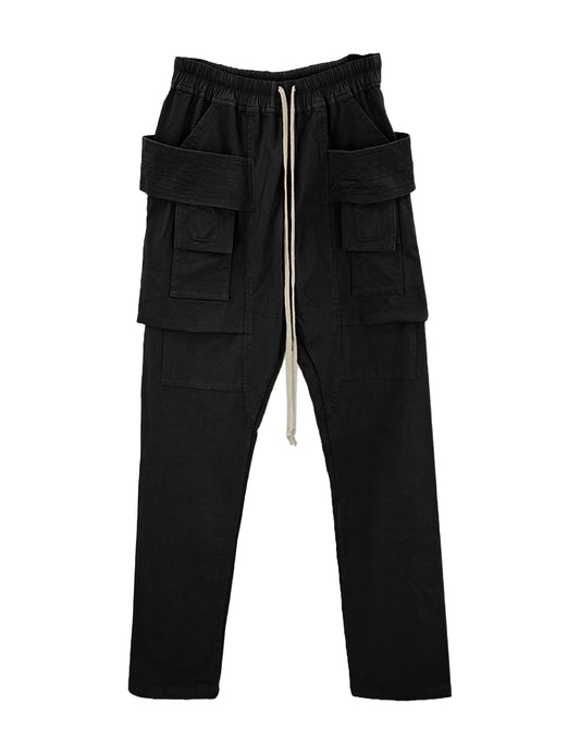 NOIR DROP-CROTCH DRAWSTRING CARGO PANTS Cargo Pants | STREETWEAR APPAREL | UNDEVELOPED