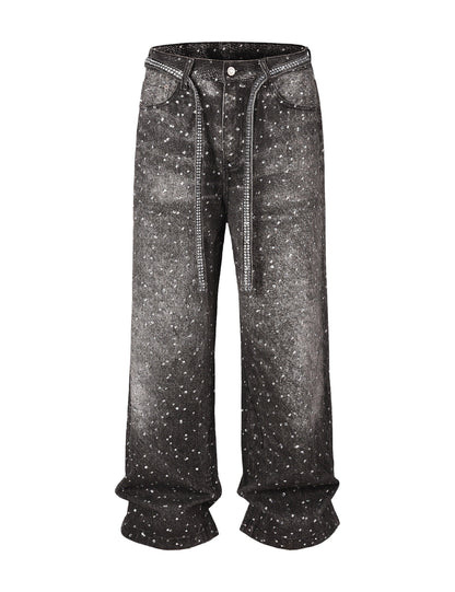 NOIR RHINESTONE DENIM Denim | STREETWEAR APPAREL | UNDEVELOPED
