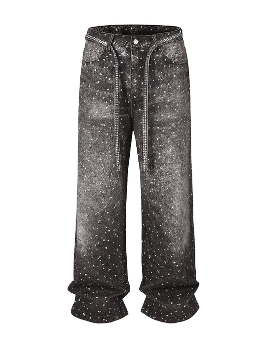 NOIR RHINESTONE DENIM Denim | STREETWEAR APPAREL | UNDEVELOPED