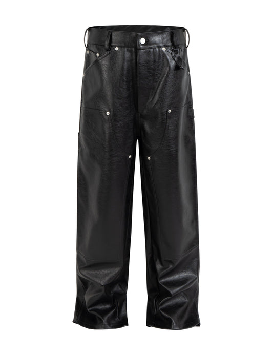 Wideboy Shine Paneled Denim by UNDEVELOPED — streetwear denim, front view
