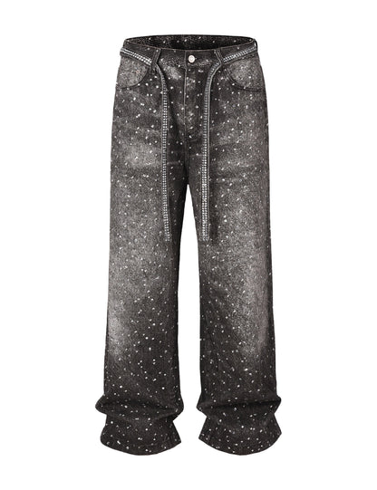 NOIR RHINESTONE DENIM Denim | STREETWEAR APPAREL | UNDEVELOPED