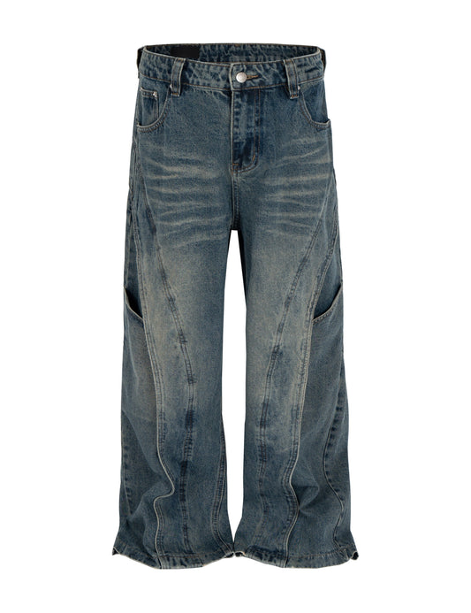 WIDEBOY CONTRAST PANEL DENIM Denim | STREETWEAR APPAREL | UNDEVELOPED