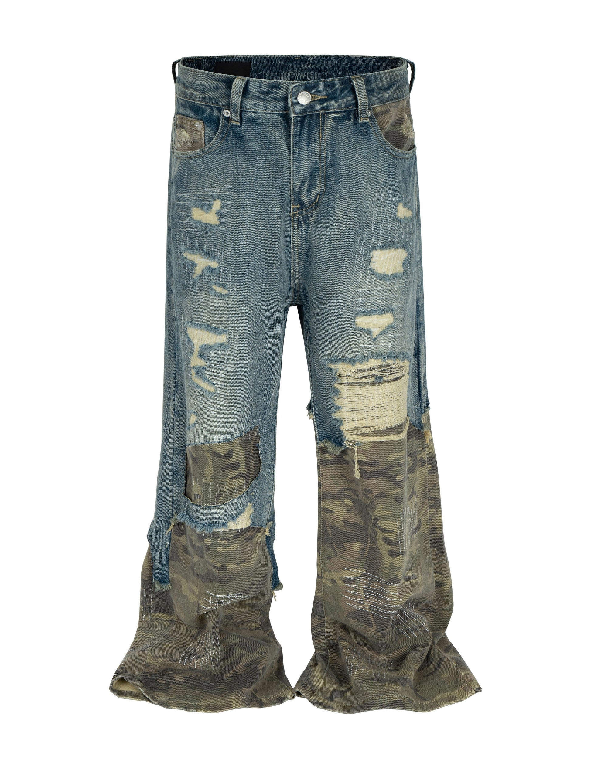 AZUL SCAB CAMO FLARE DENIM Denim | STREETWEAR APPAREL | UNDEVELOPED