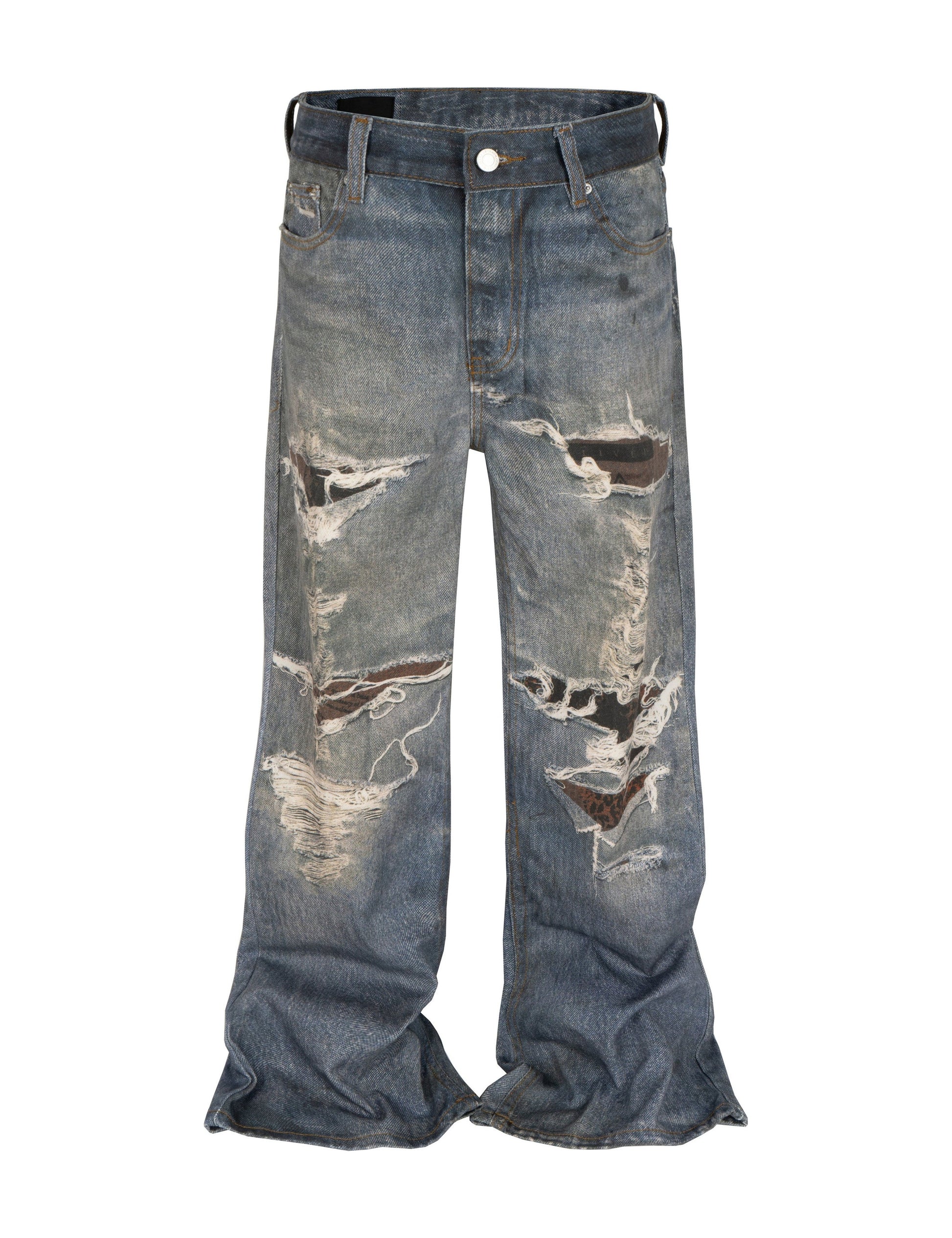 WIDEBOY DISTRESS PRINT DENIM denim | STREETWEAR APPAREL | UNDEVELOPED