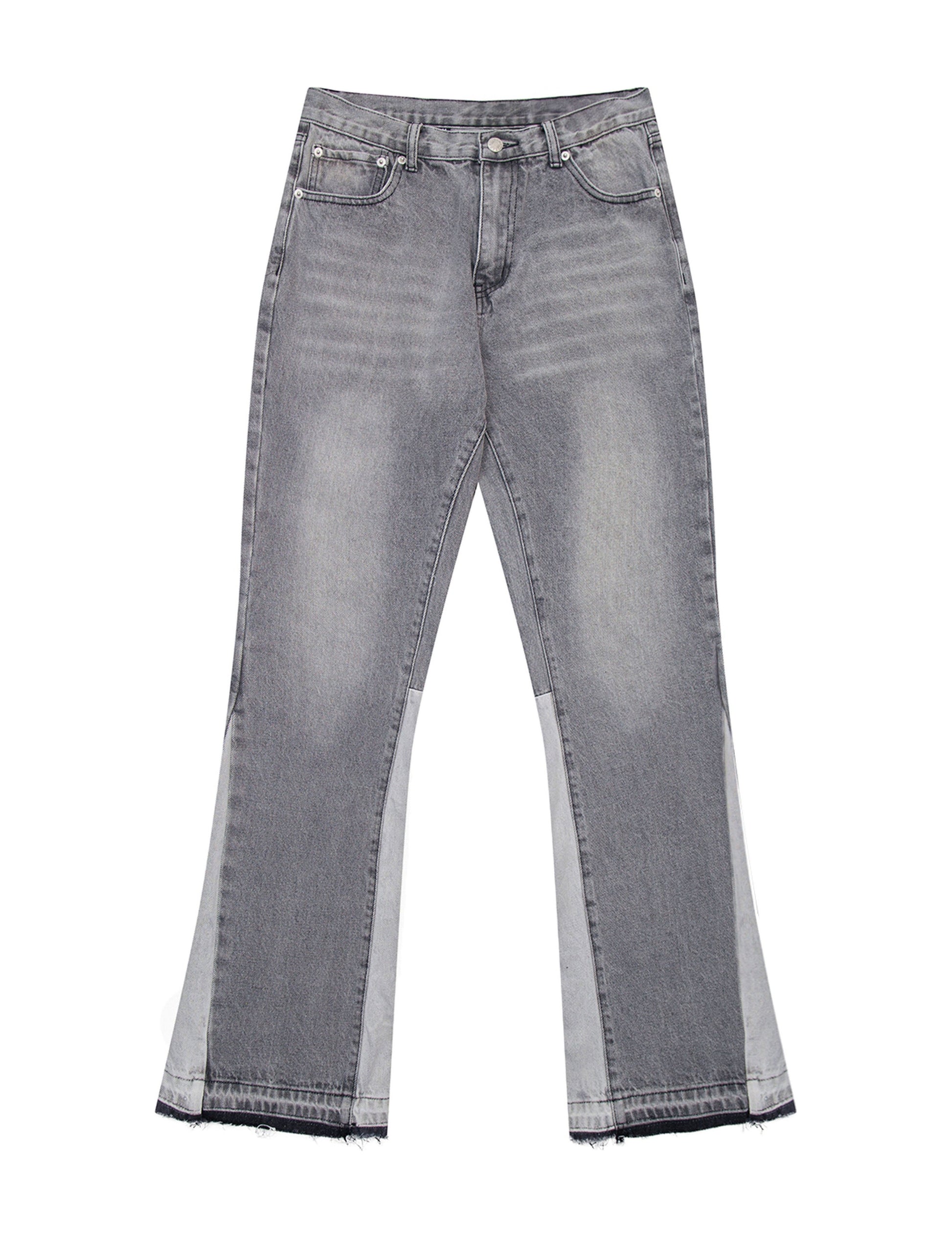 GREY SPLIT FLARE DENIM Denim | STREETWEAR APPAREL | UNDEVELOPED
