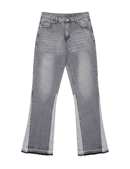 GREY SPLIT FLARE DENIM Denim | STREETWEAR APPAREL | UNDEVELOPED