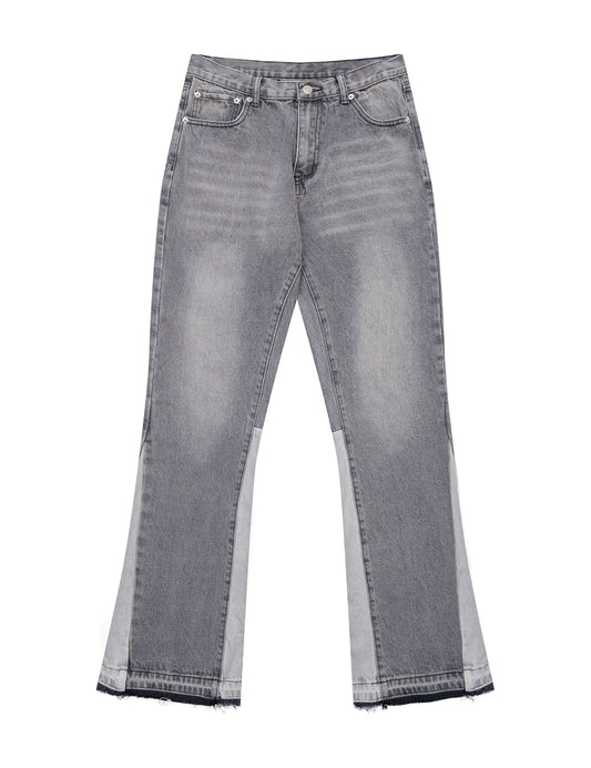 GREY SPLIT FLARE DENIM Denim | STREETWEAR APPAREL | UNDEVELOPED