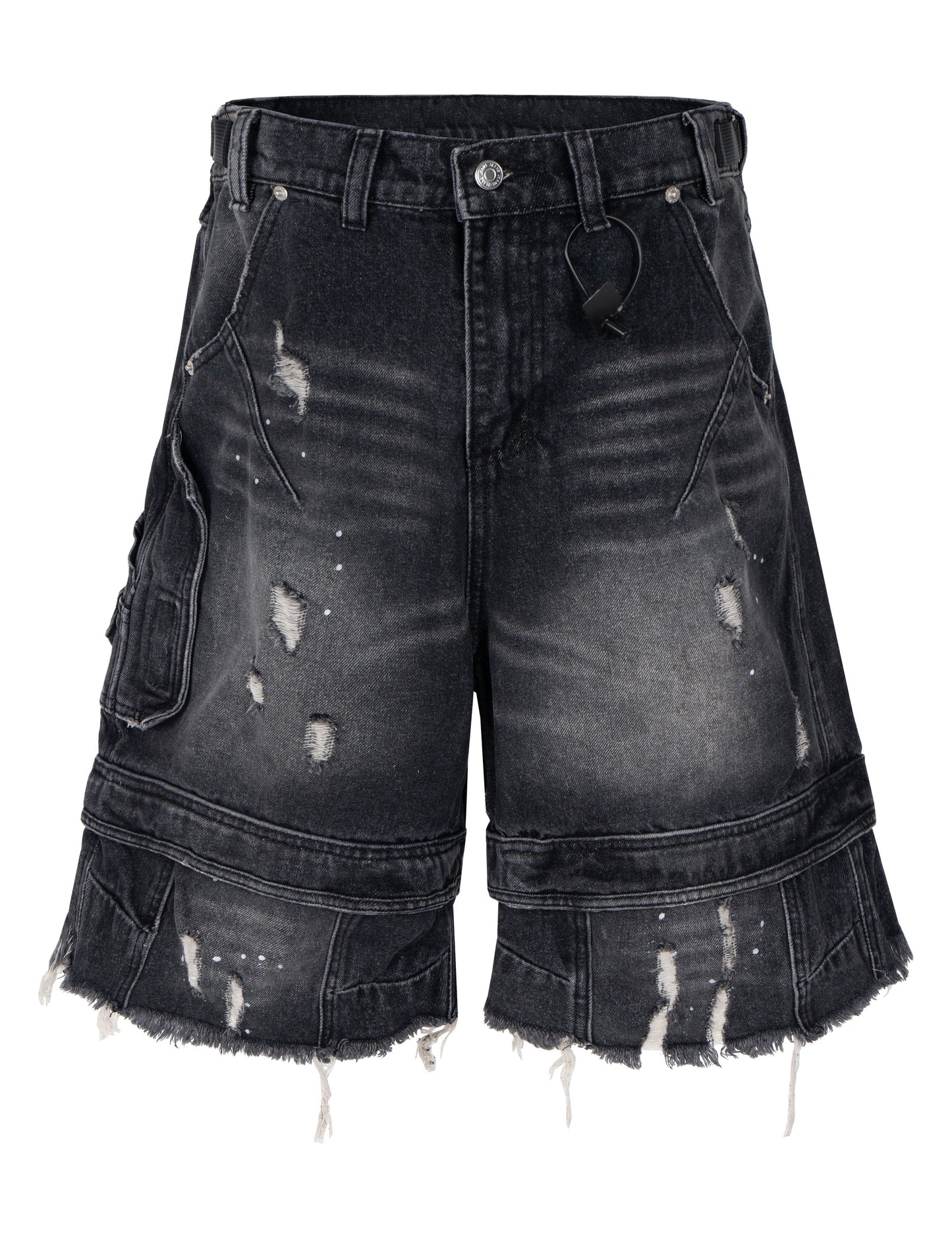NOIR DISTRESSED CARGO SHORTS Cargo Shorts | STREETWEAR APPAREL | UNDEVELOPED