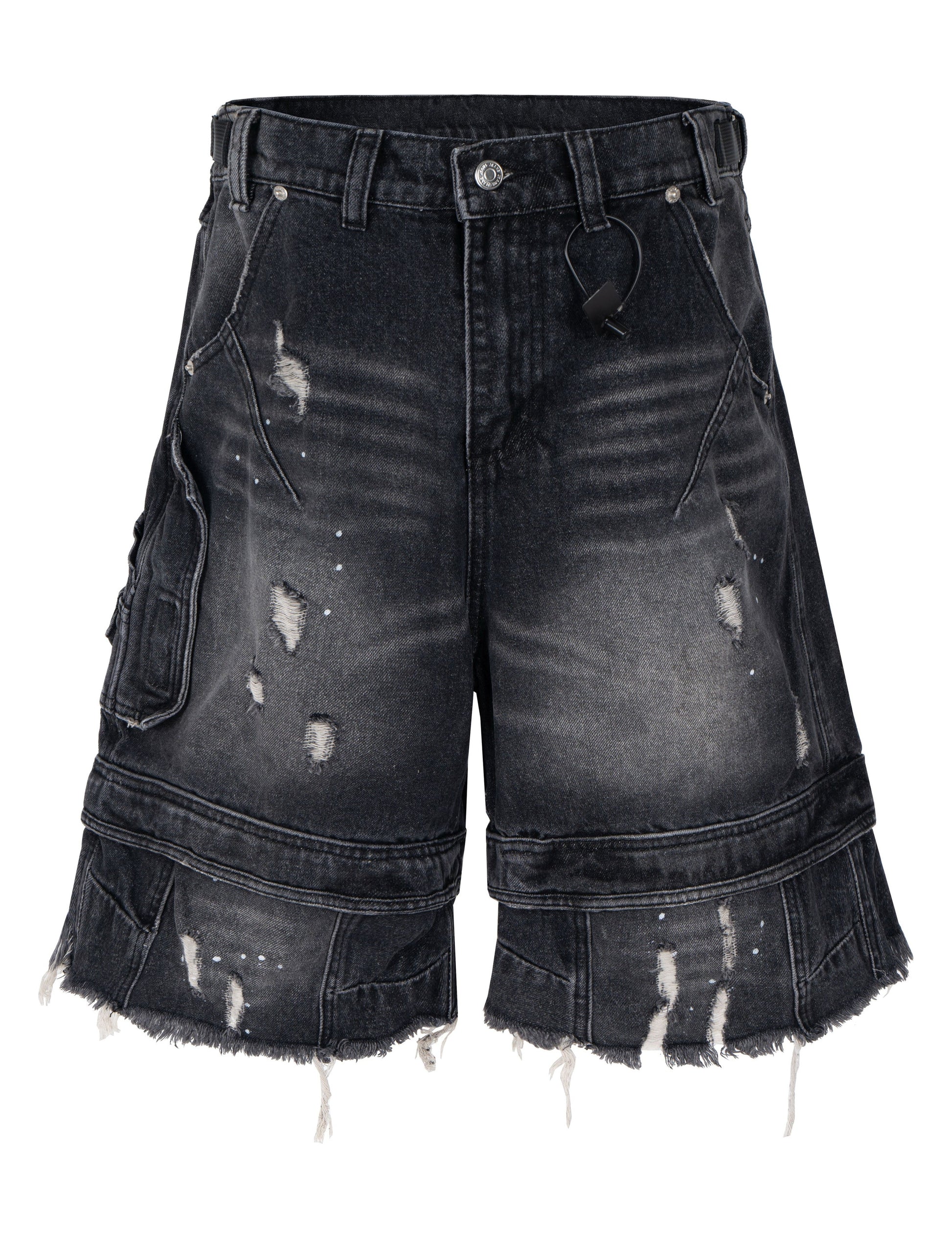 NOIR DISTRESSED CARGO SHORTS Cargo Shorts | STREETWEAR APPAREL | UNDEVELOPED