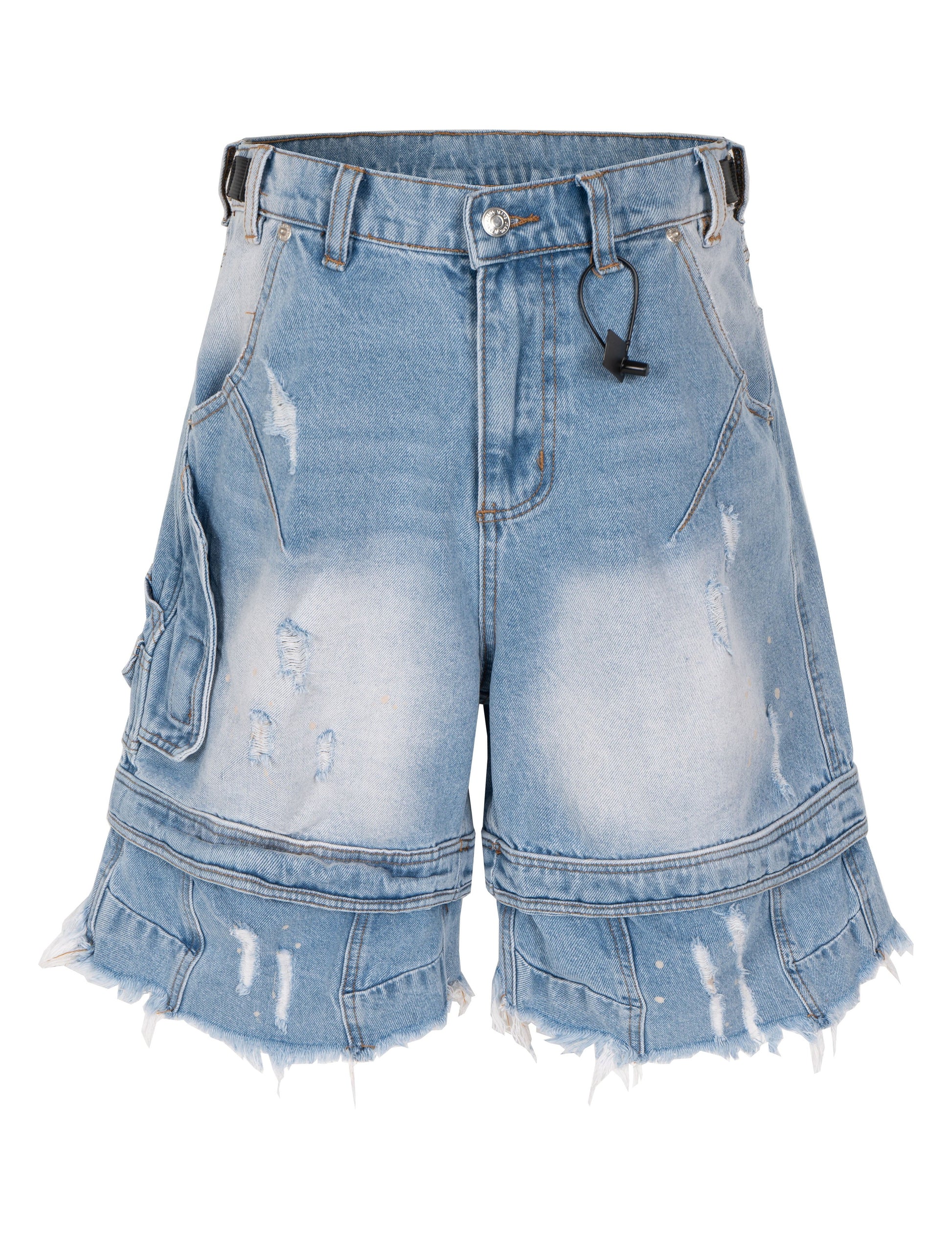 AZUL DISTRESSED CARGO SHORTS Cargo Shorts | STREETWEAR APPAREL | UNDEVELOPED