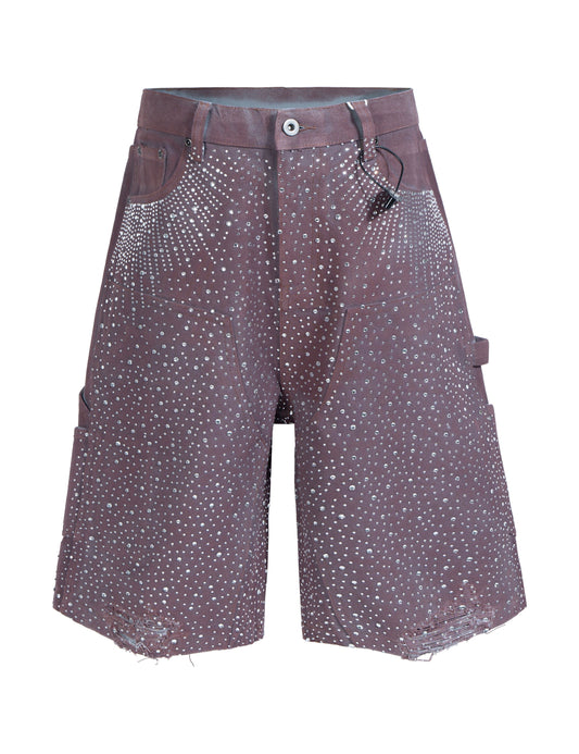 PLUM RHINESTONE SHORTS Shorts | STREETWEAR APPAREL | UNDEVELOPED