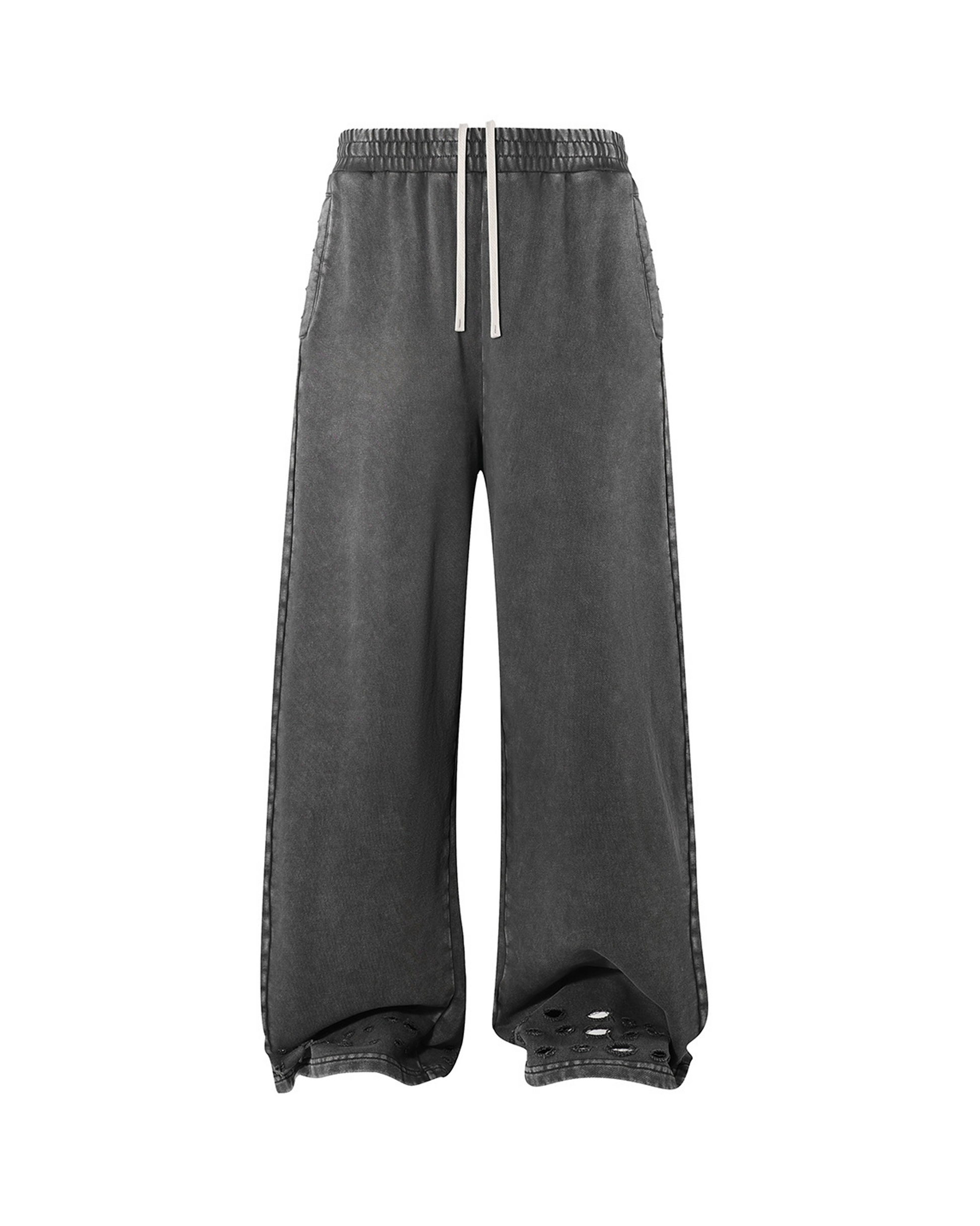 CHARCOAL DISTRESSED SWEATPANTS — normalized product image