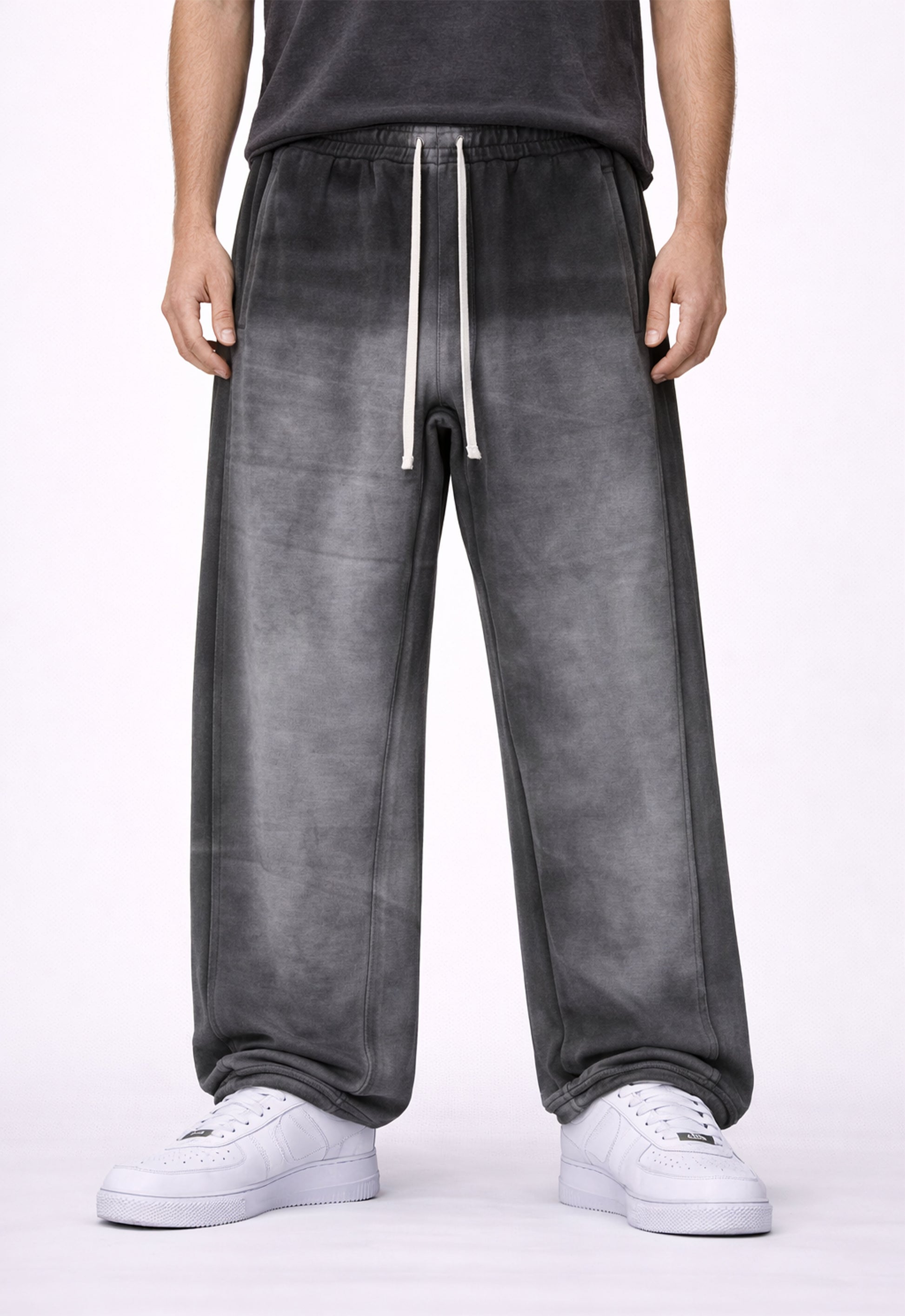 CHARCOAL DIPPED SWEATPANTS sweatpants | STREETWEAR APPAREL | UNDEVELOPED