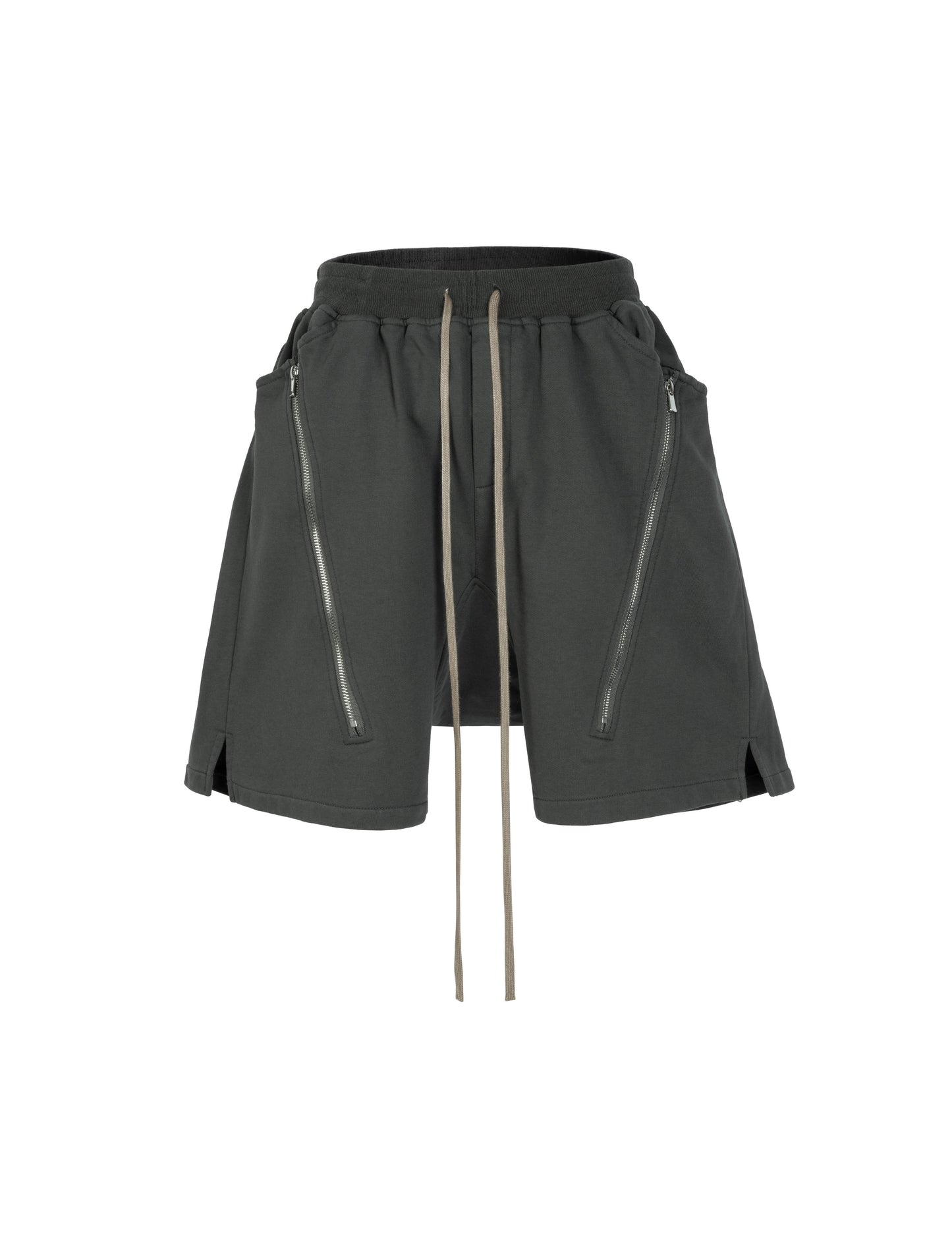 GREY ZIP DRAWSTRING CARGO SHORTS Cargo Shorts | STREETWEAR APPAREL | UNDEVELOPED