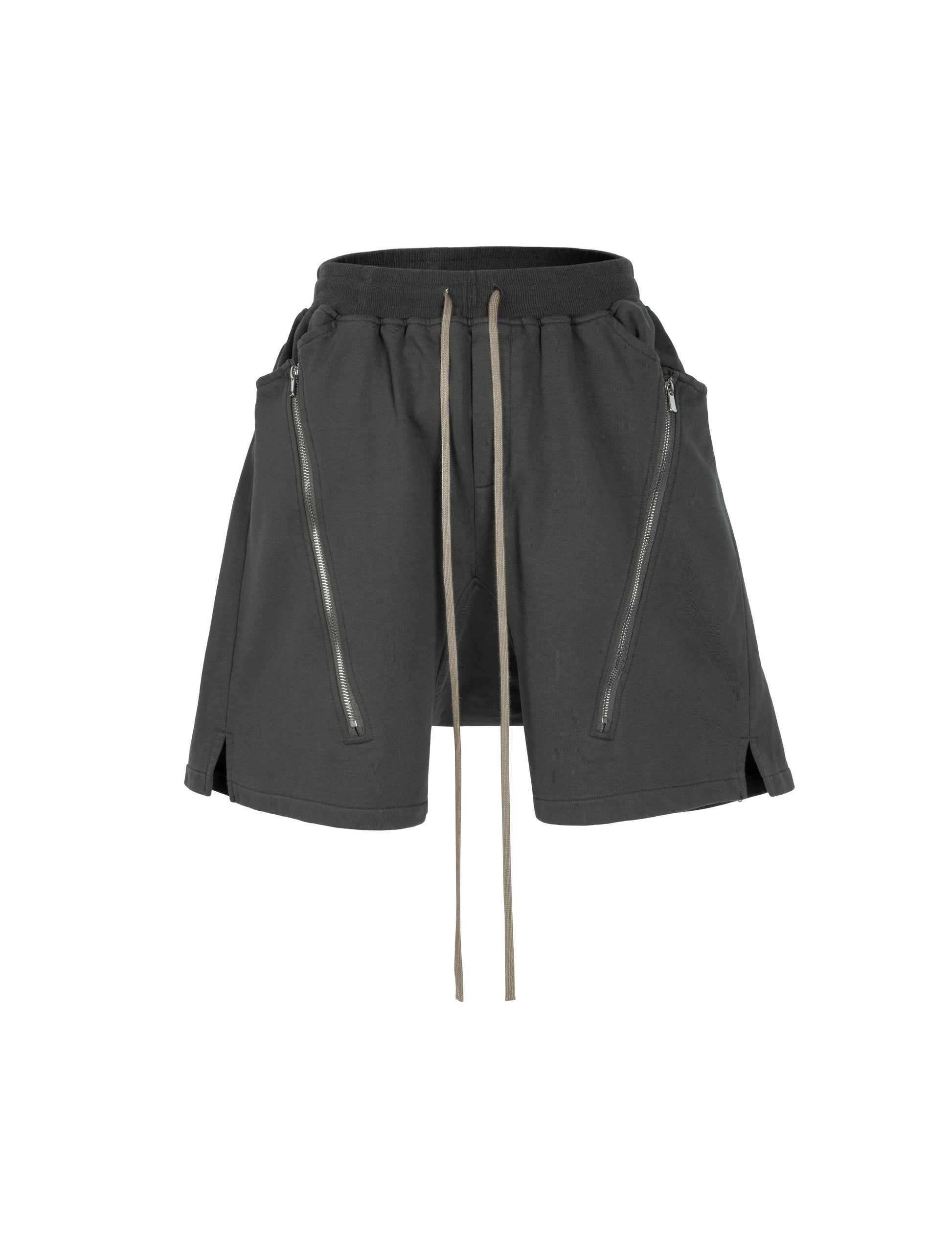 GREY ZIP DRAWSTRING CARGO SHORTS Cargo Shorts | STREETWEAR APPAREL | UNDEVELOPED