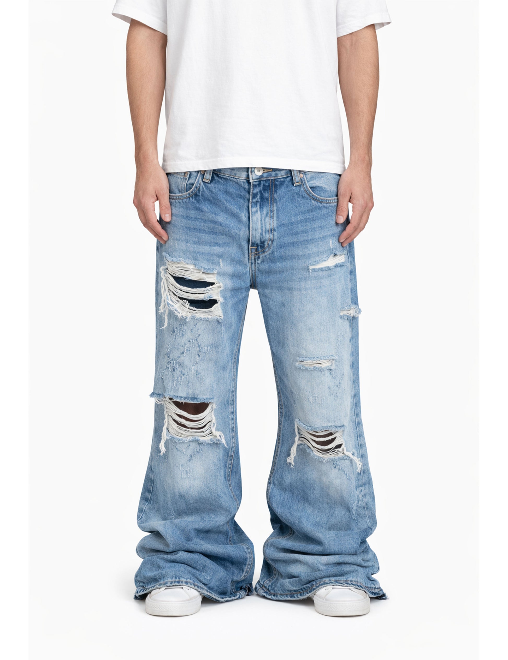 AZUL DESTRUCTION DENIM Denim | STREETWEAR APPAREL | UNDEVELOPED