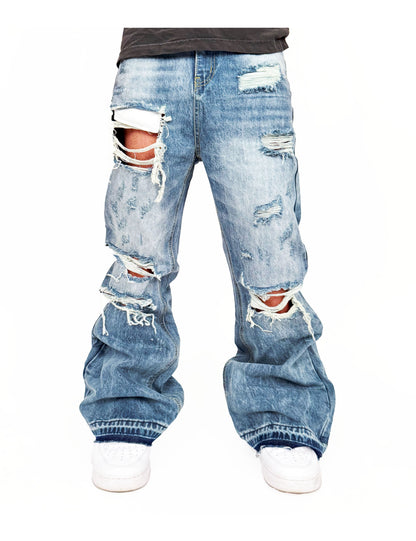 AZUL DESTRUCTION DENIM Denim | STREETWEAR APPAREL | UNDEVELOPED