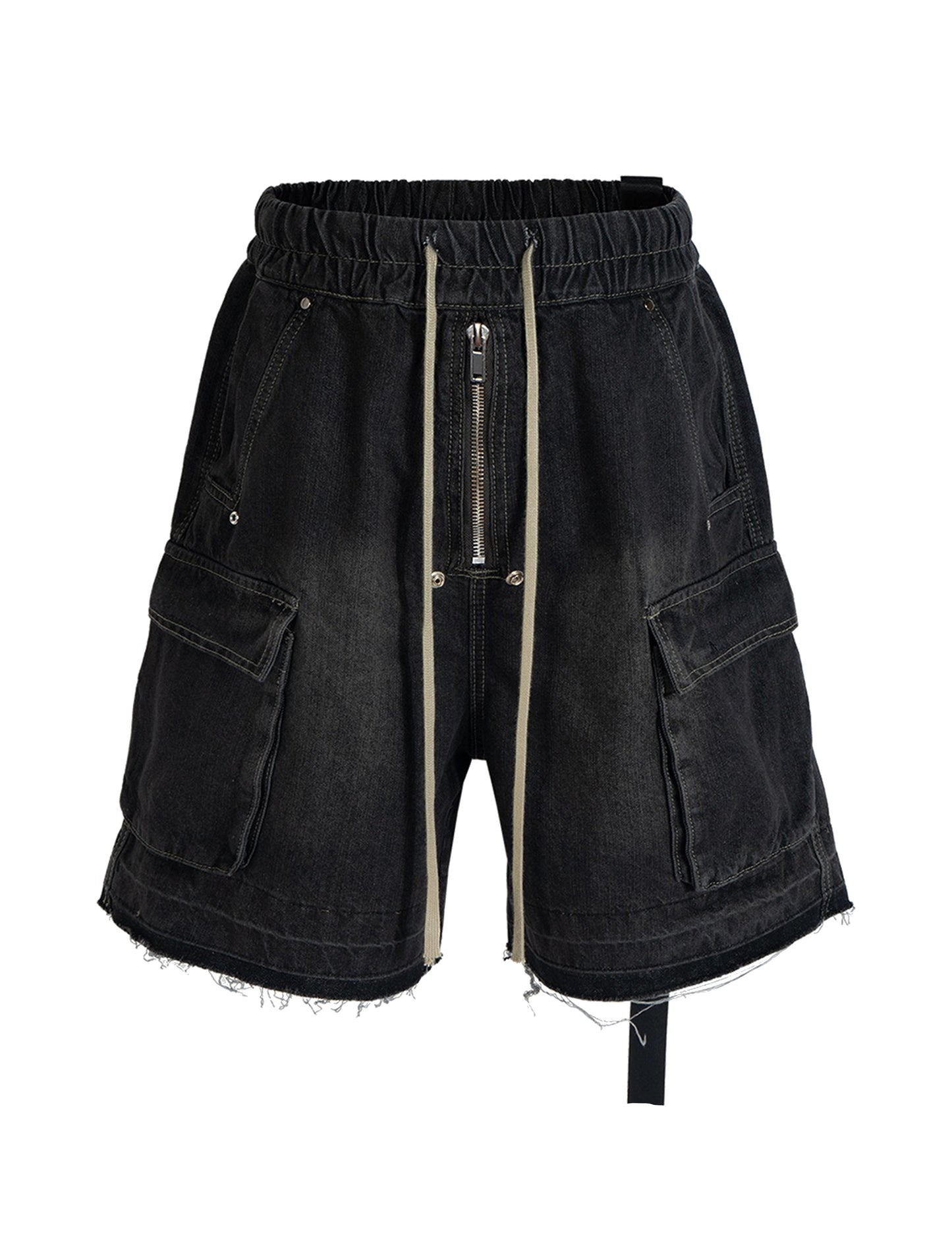 NOIR DRAWSTRING DENIM CARGO Denim Shorts | STREETWEAR APPAREL | UNDEVELOPED